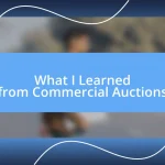 What I Learned from Commercial Auctions